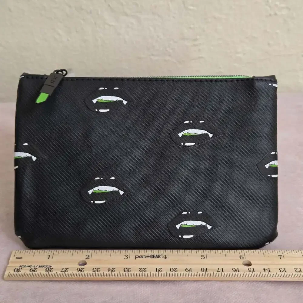 ipsy Pretty Wicked Black and Green Goth Vampire Makeup Bag